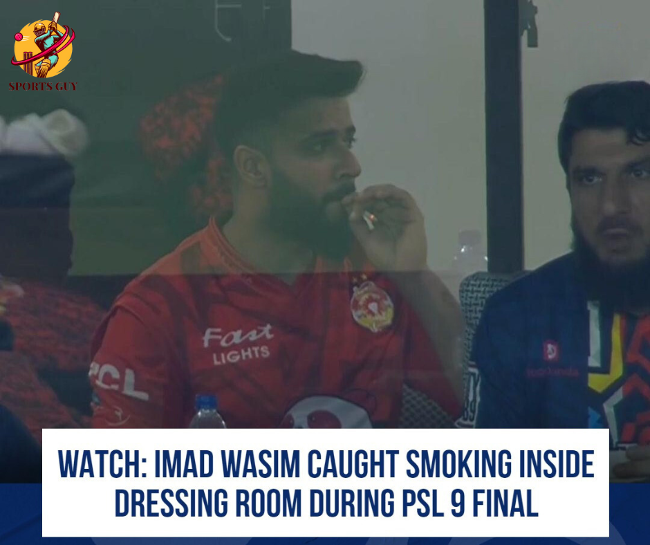 WATCH: Imad Wasim caught smoking inside dressing room during PSL 9 Final
